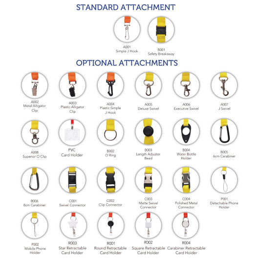 Sublimation Lanyards Attachments